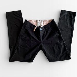 Trovata Black Tailored Slim Pants Size 2 Cotton Chino Trousers